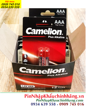 COMBO 01Hộp=12vỉ (24 viên) Pin AAA 1.5v Alkaline Camelion Plus LR03-AM4 _Giá chỉ 204.000đ/Hộp